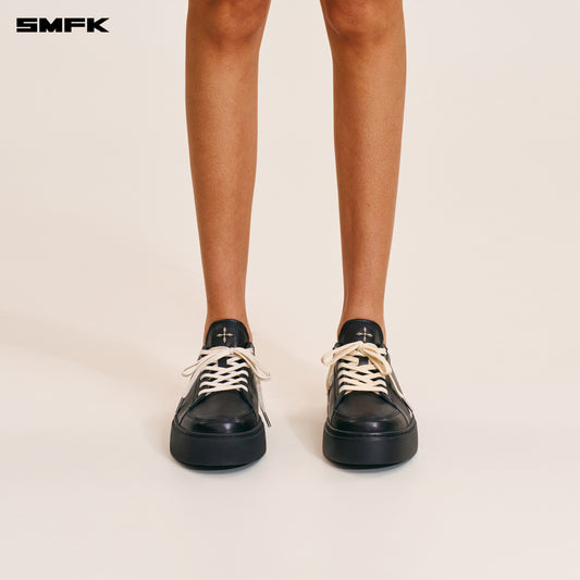 COMPASS ORIGIN LEATHER SNEAKER LOW Wilderness Black