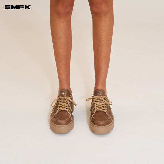 COMPASS ORIGIN Leather Sneaker Low Wild Horse Brown
