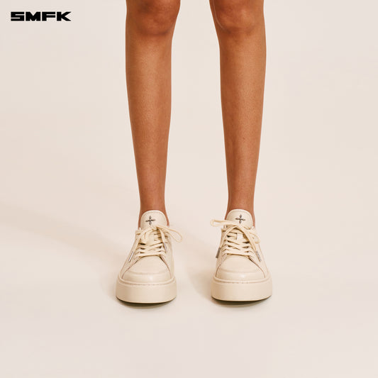 COMPASS ORIGIN LEATHER SNEAKER LOW Alpine White