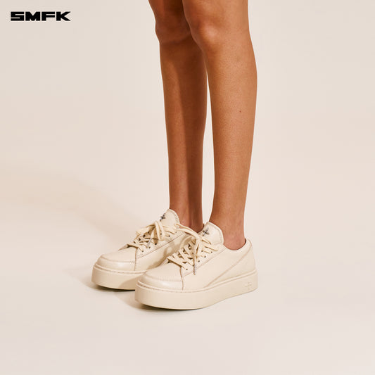 COMPASS ORIGIN LEATHER SNEAKER LOW Alpine White