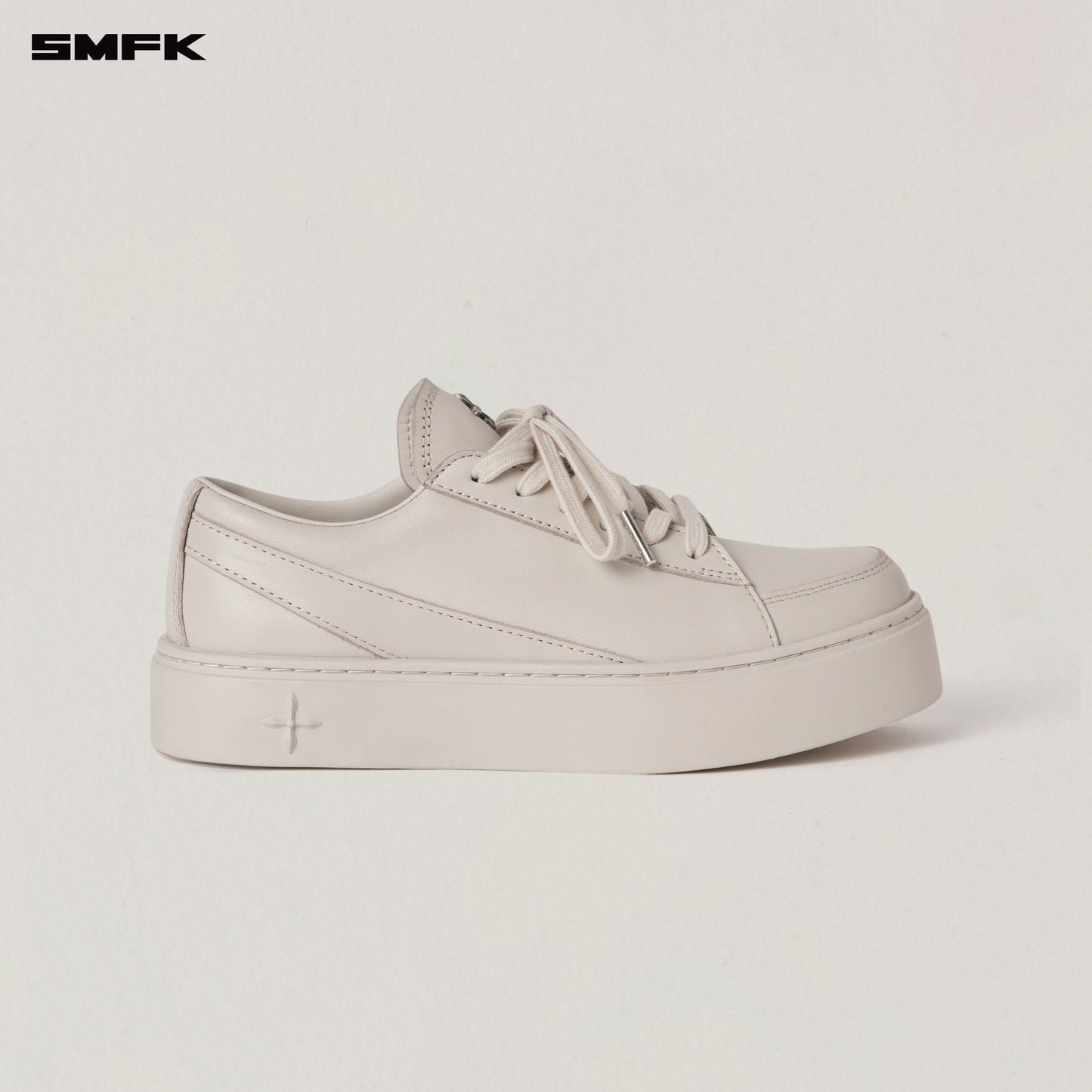COMPASS ORIGIN LEATHER SNEAKER LOW Alpine White