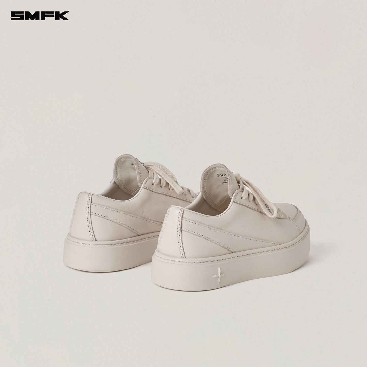 COMPASS ORIGIN LEATHER SNEAKER LOW Alpine White