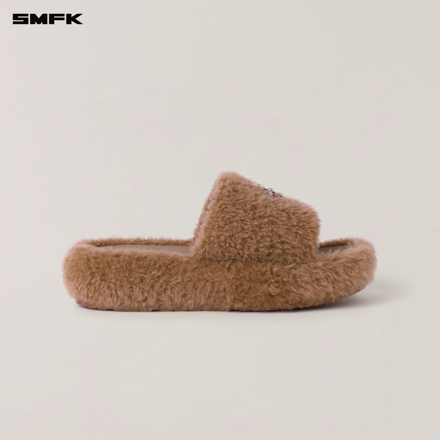 COMPASS MODE Wool Shearling Slipper Deep Nude