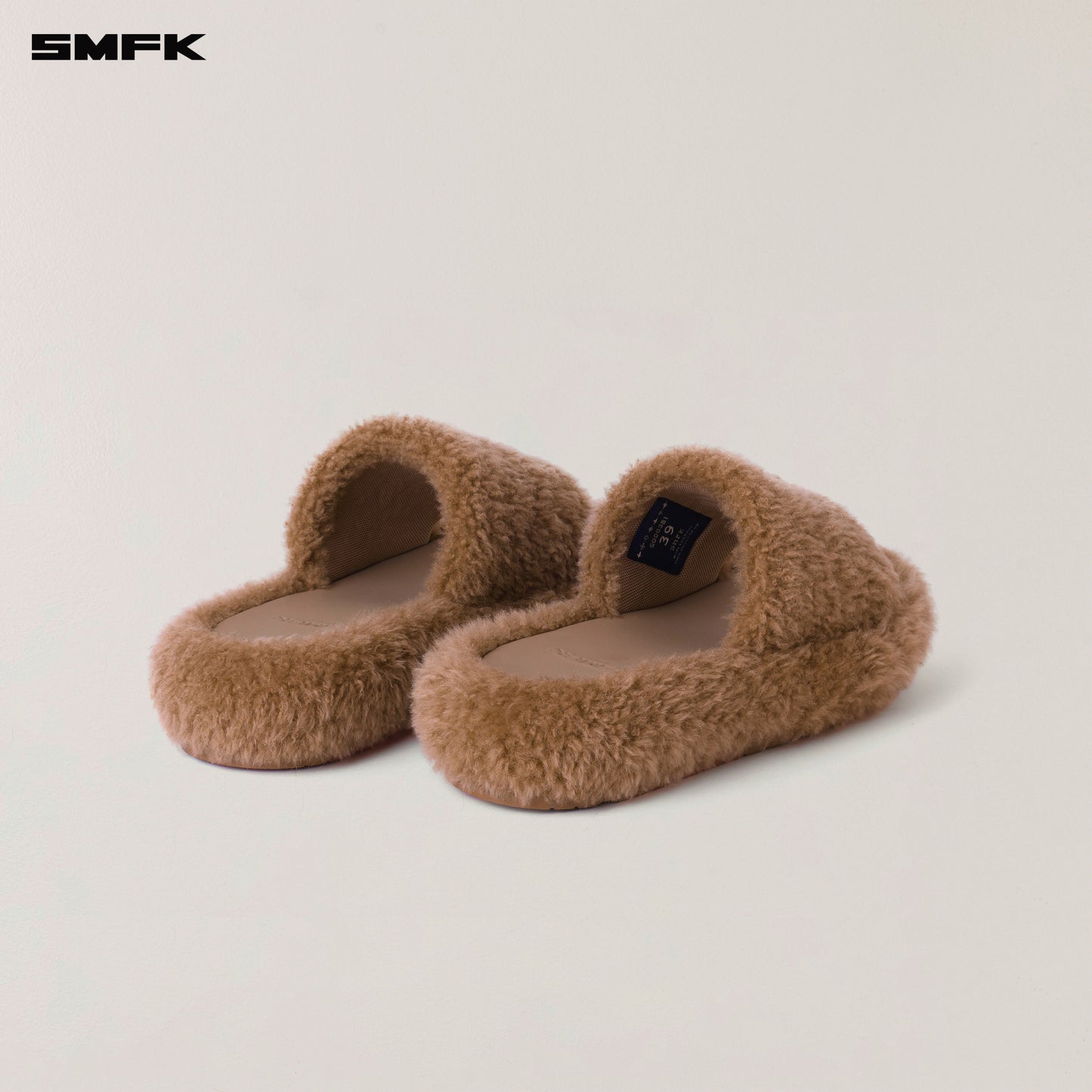 COMPASS MODE Wool Shearling Slipper Deep Nude
