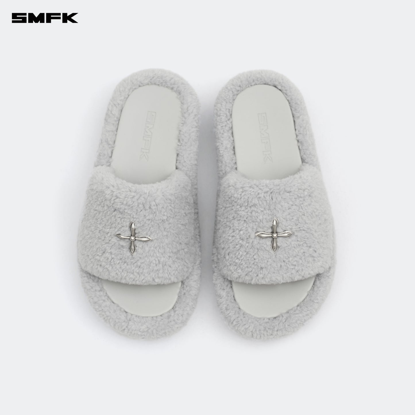 COMPASS WOOLLY Classic Furry Sandals Ash Gray
