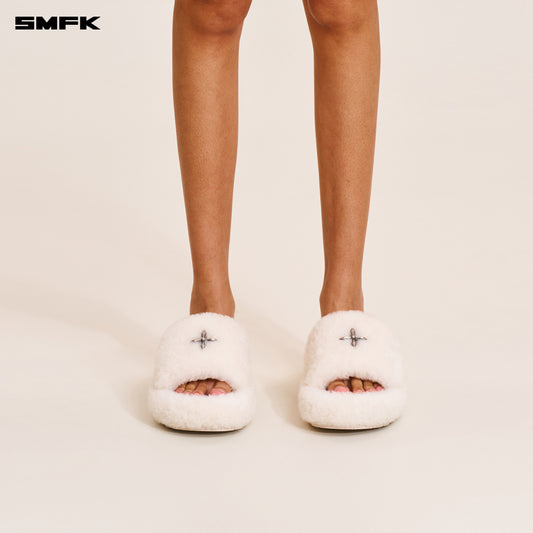 COMPASS MODE UNITY SHEARLING SLIPPER Alpine White