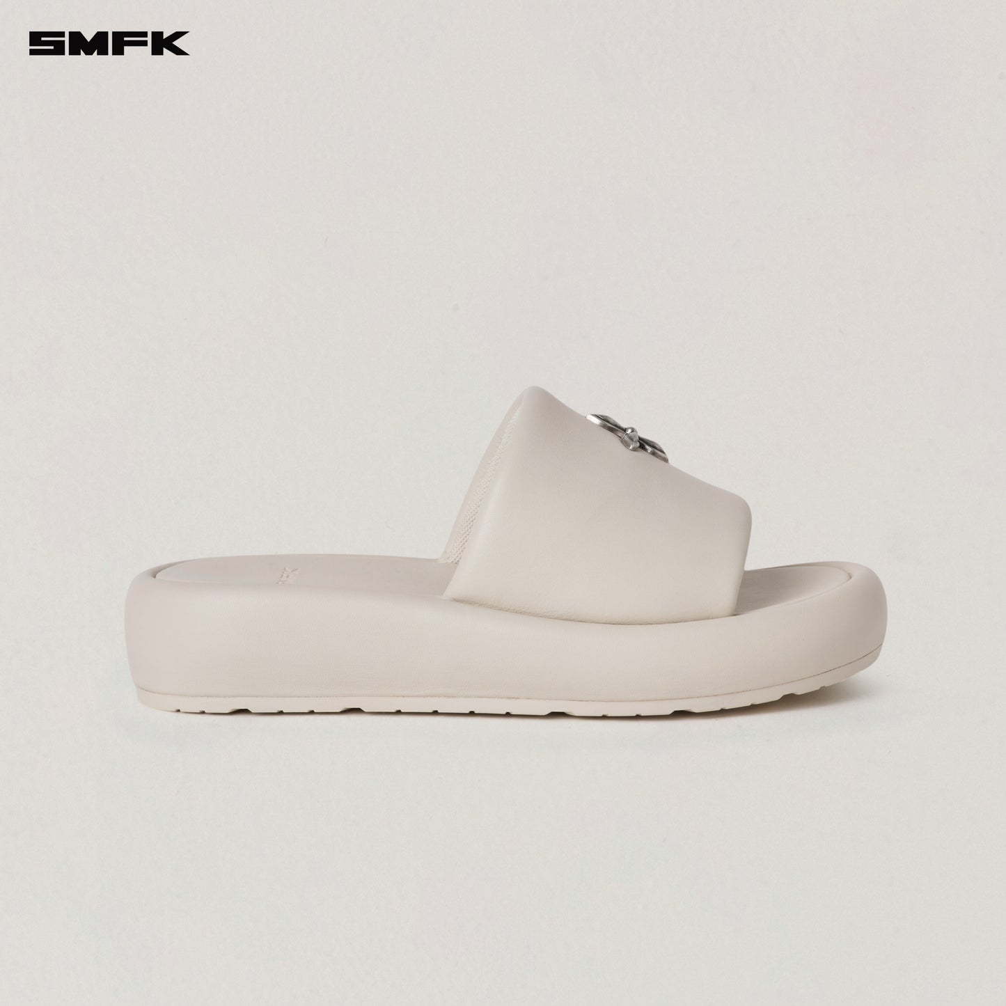 COMPASS MODE UNITY LEATHER SLIPPER Alpine White