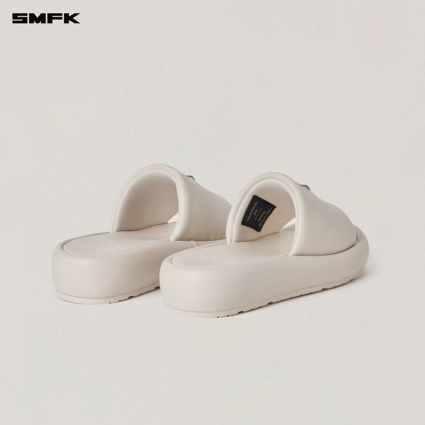 COMPASS MODE UNITY LEATHER SLIPPER Alpine White