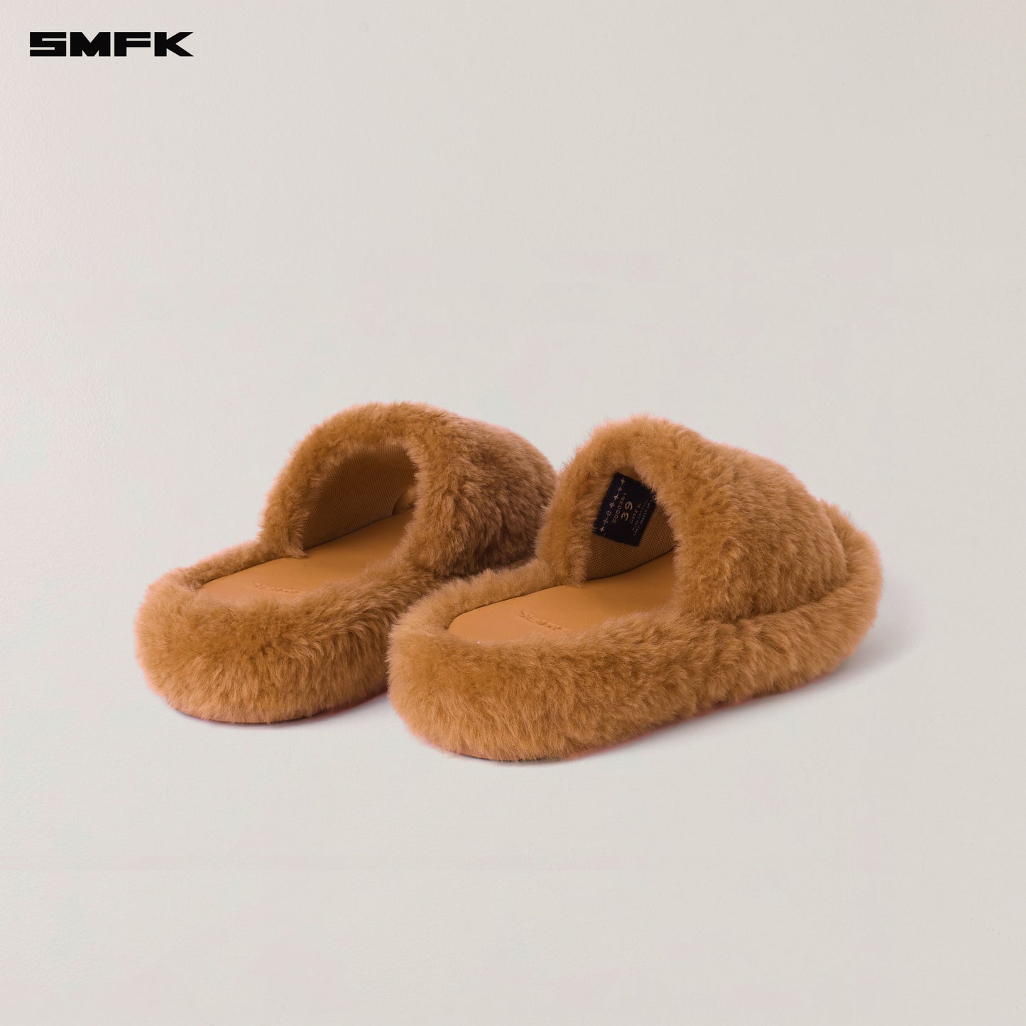 COMPASS MODE Wool Shearling Slipper Ginger