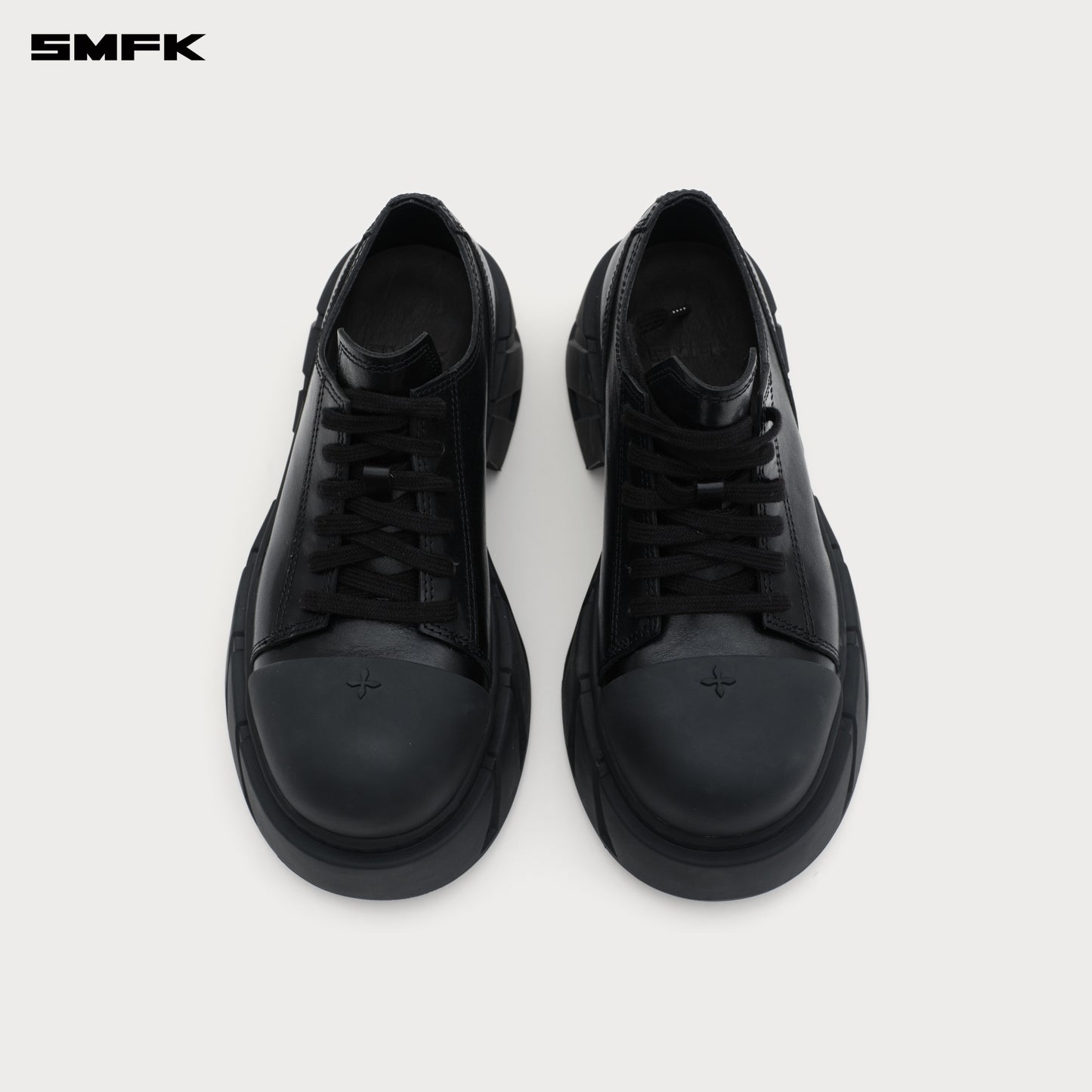 FUTURE MIRAGE High Heeled Leather Sneakers Wilderness Black
