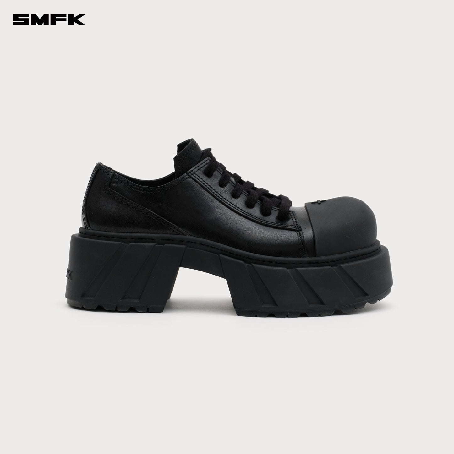 FUTURE MIRAGE High Heeled Leather Sneakers Wilderness Black