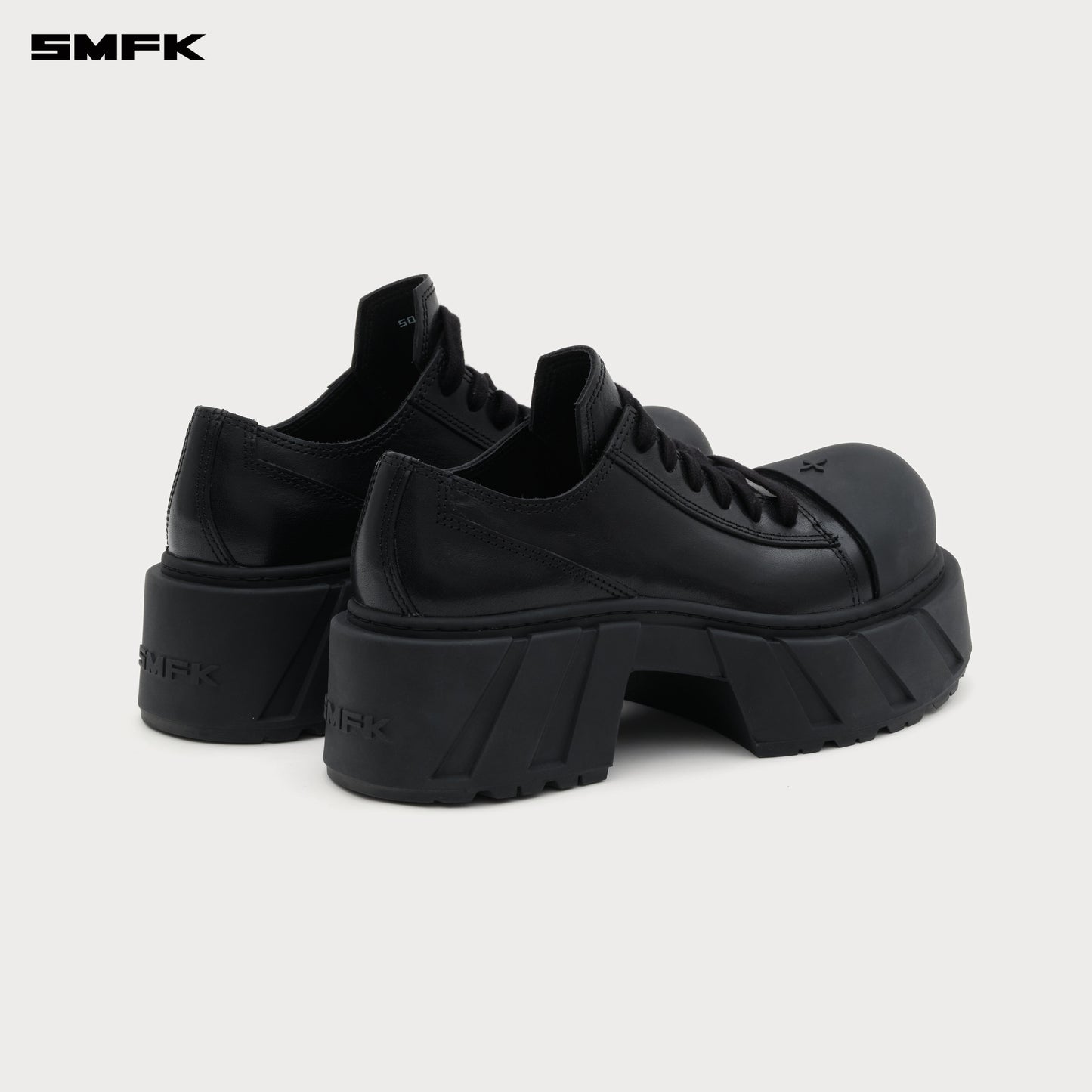 FUTURE MIRAGE High Heeled Leather Sneakers Wilderness Black