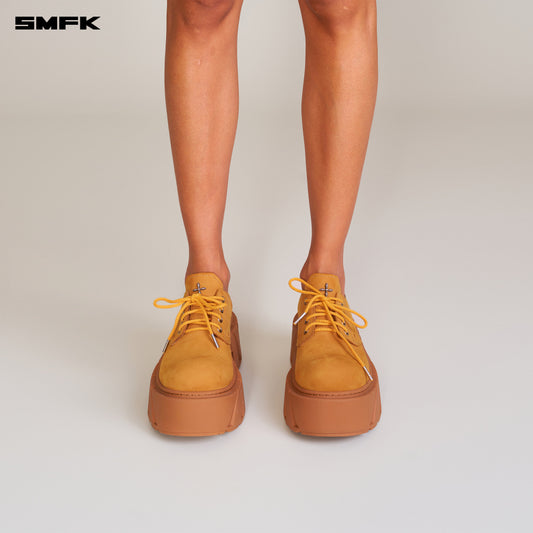 FUTURE MIRAGE Leather High Heel Derby Ginger