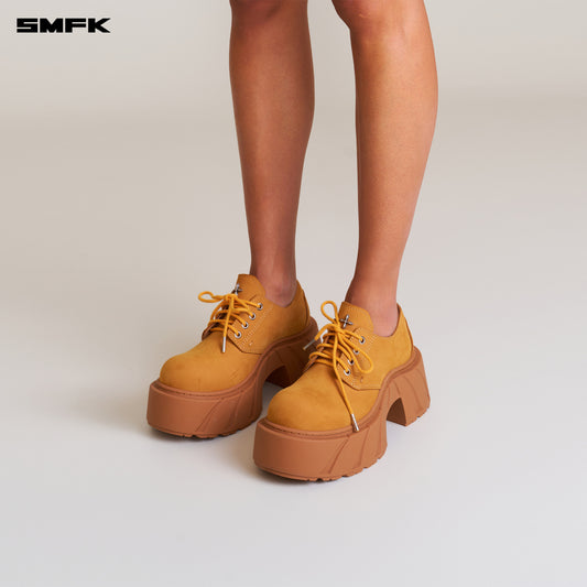 FUTURE MIRAGE Leather High Heel Derby Ginger