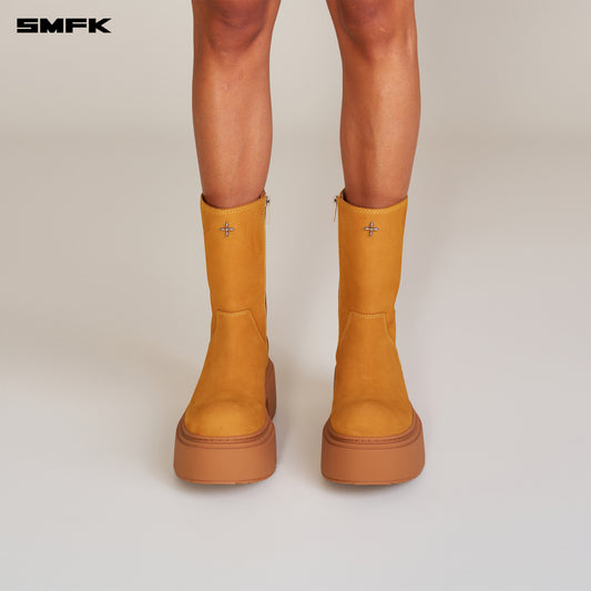 COMPASS Mode Leather Riding Boots Ginger