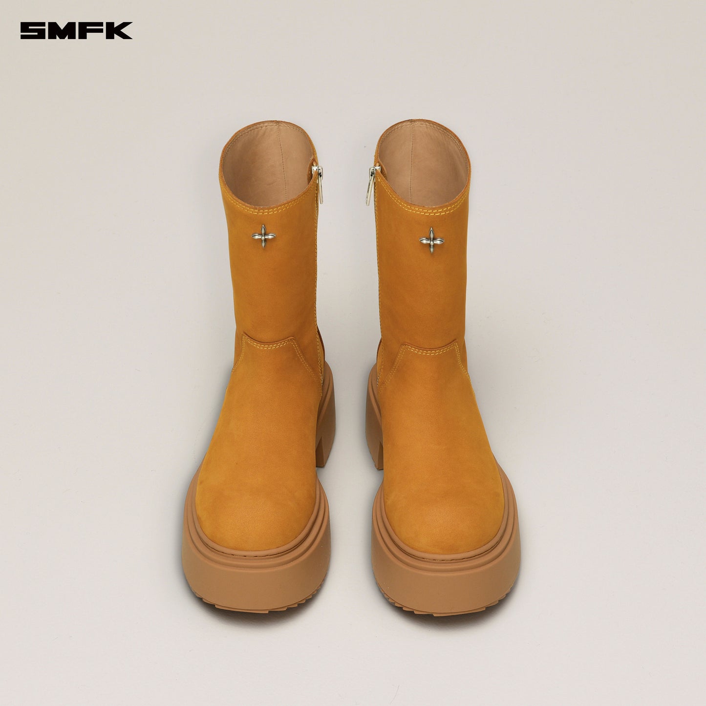 COMPASS Mode Leather Riding Boots Ginger