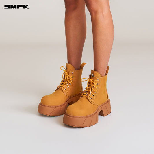 FUTURE MIRAGE Leather Rider Boots Ginger