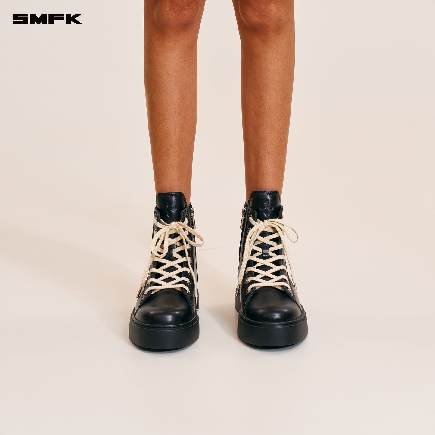 COMPASS ORIGIN LEATHER SNEAKER HIGH Wilderness Black