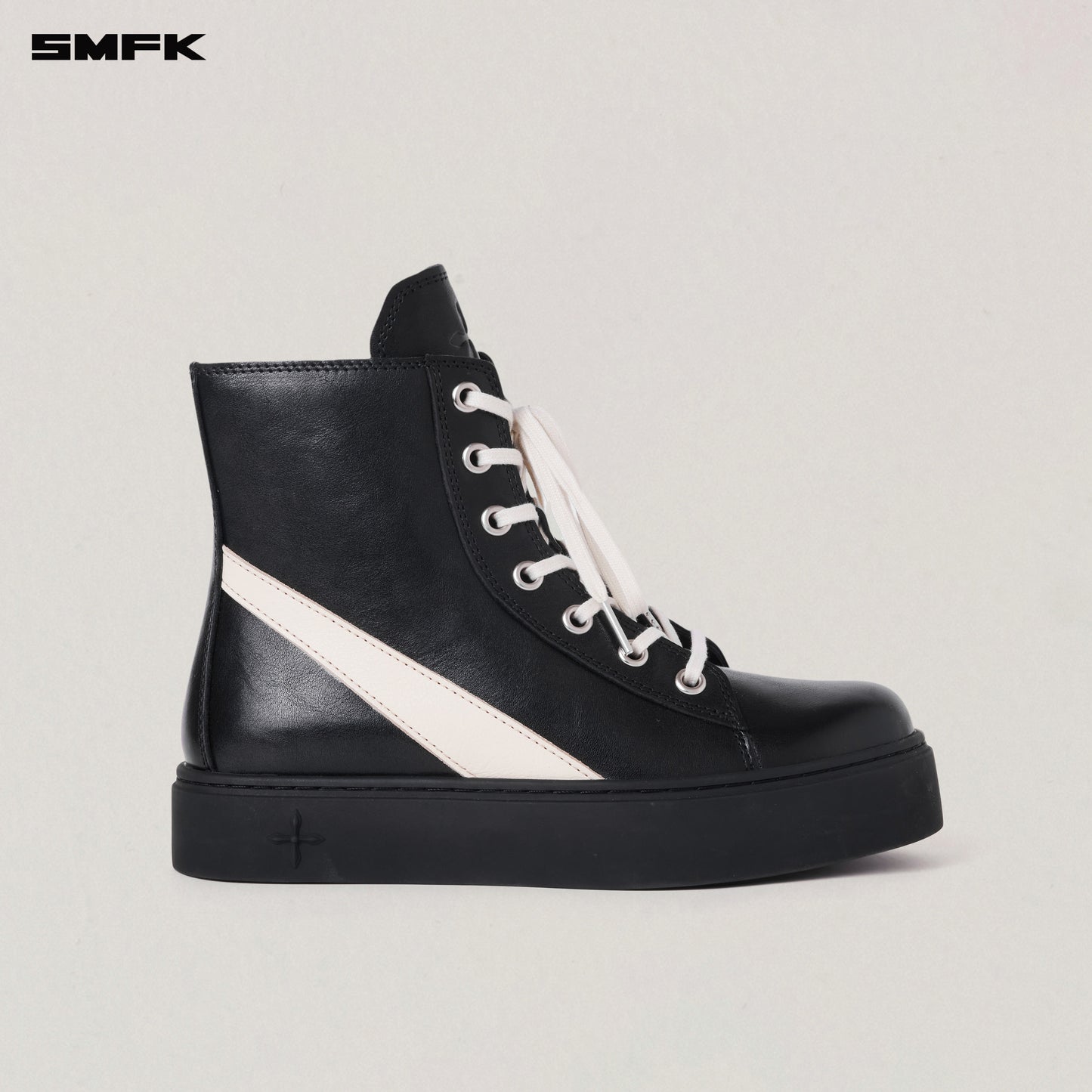 COMPASS ORIGIN LEATHER SNEAKER HIGH Wilderness Black