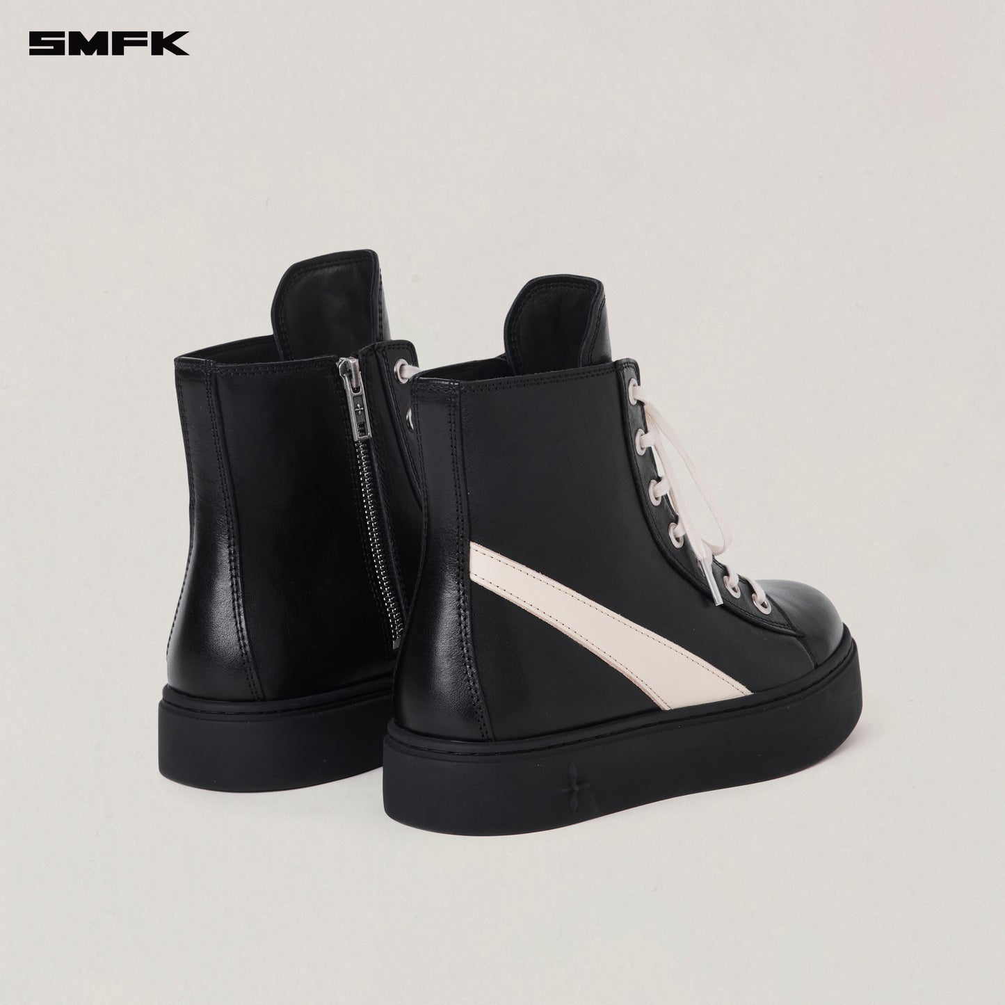 COMPASS ORIGIN LEATHER SNEAKER HIGH Wilderness Black