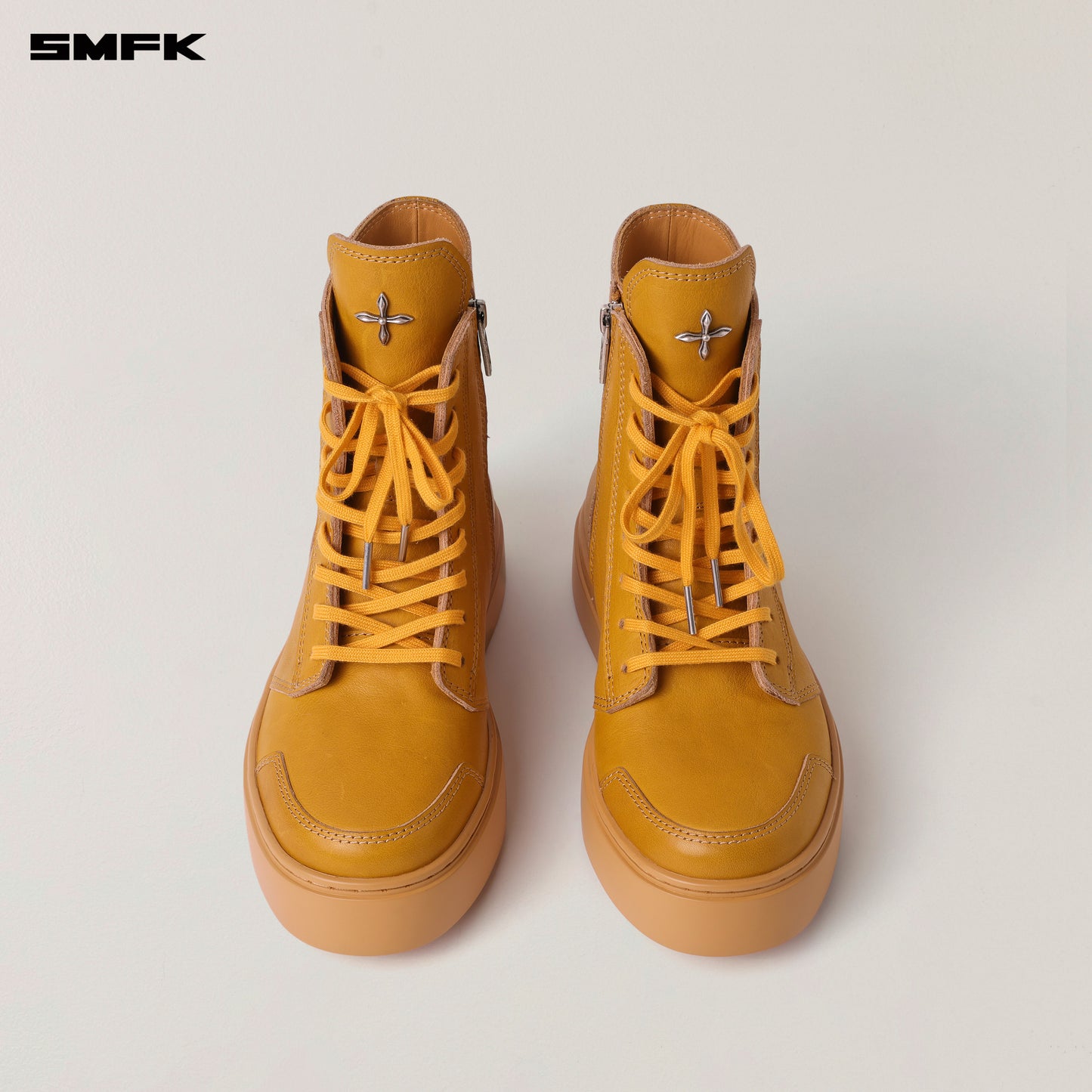 COMPASS RUSH Leather Sneaker/High Grassland Khaki