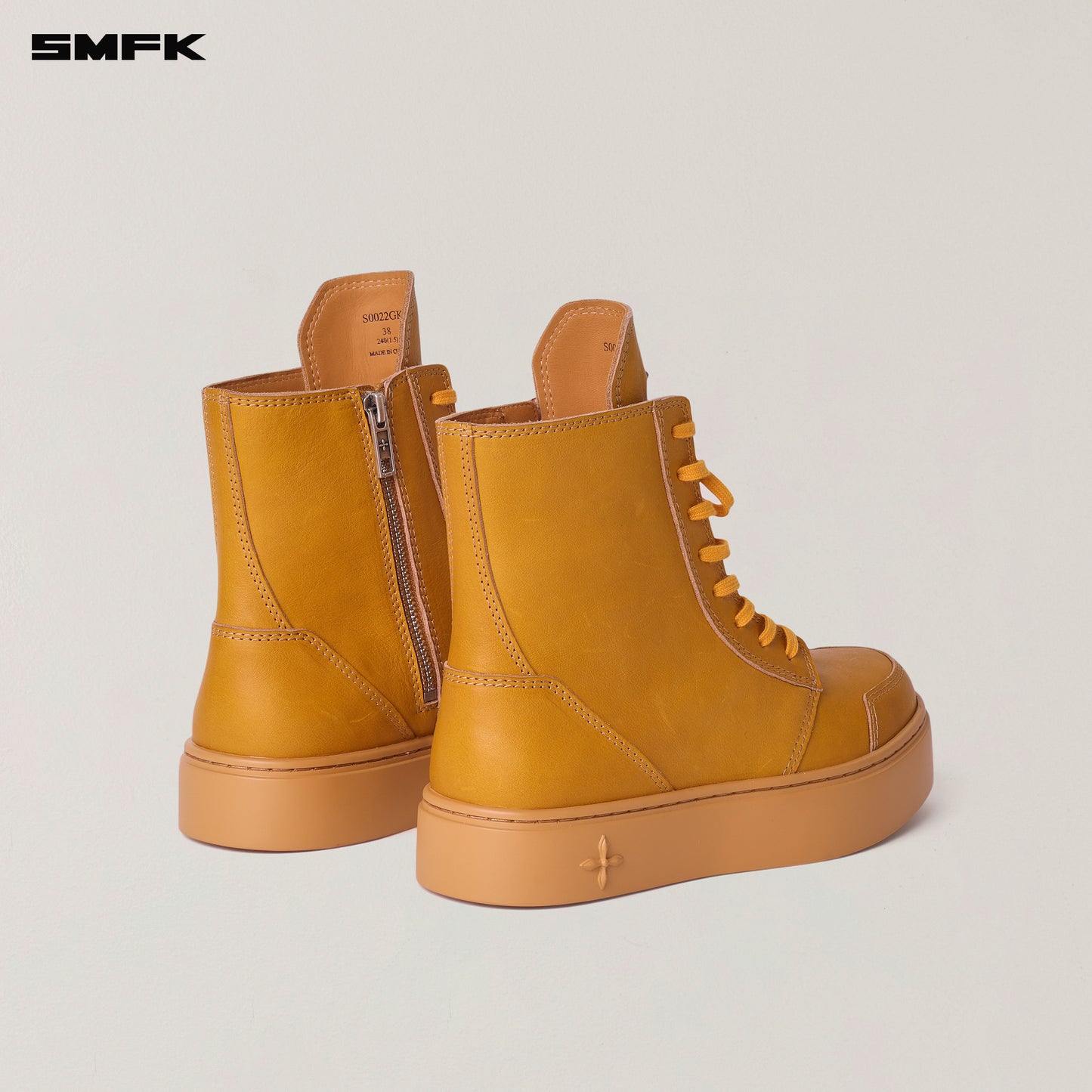 COMPASS RUSH Leather Sneaker/High Grassland Khaki