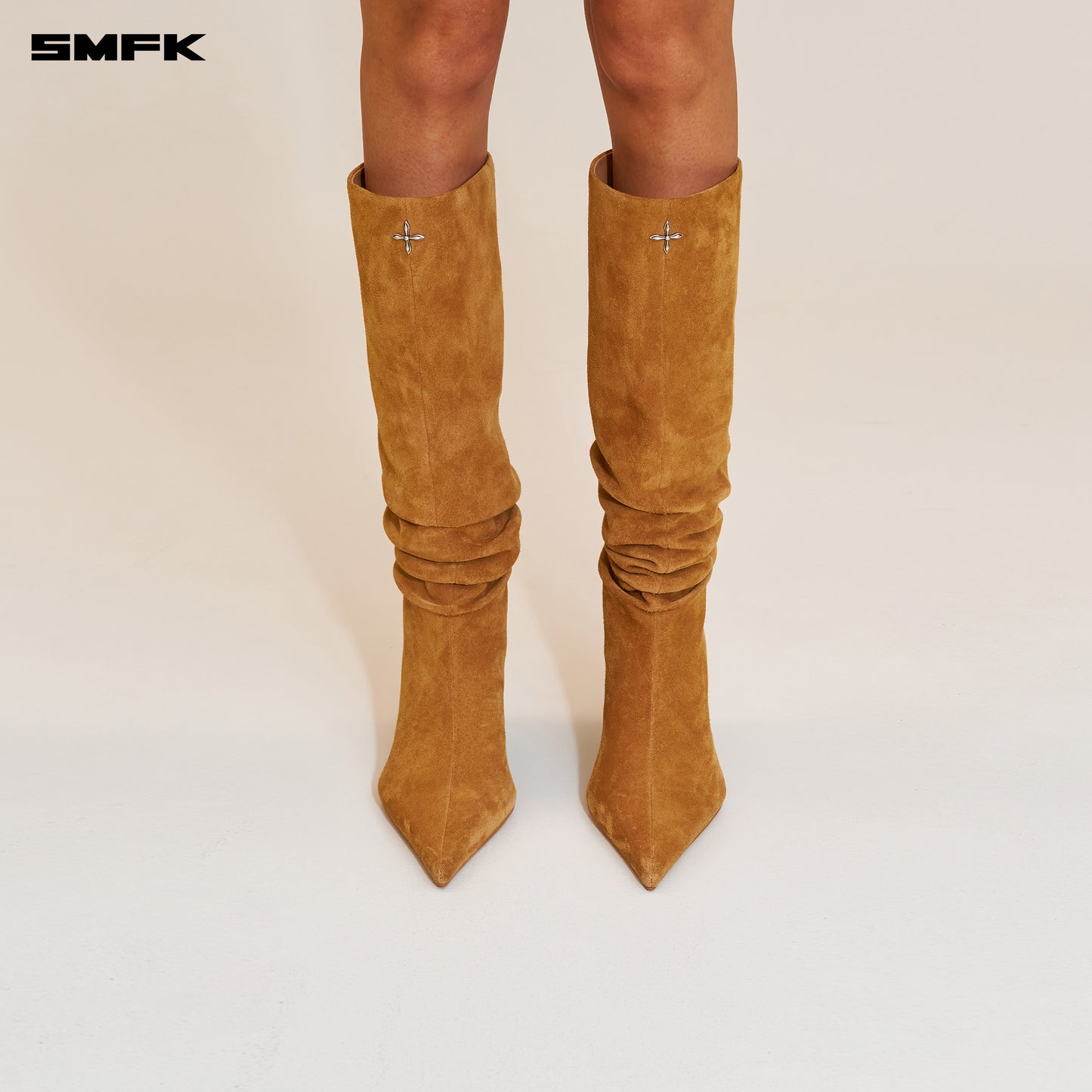 RAGE WILD HURRICANE Leather High-heel Boots Grassland Khaki