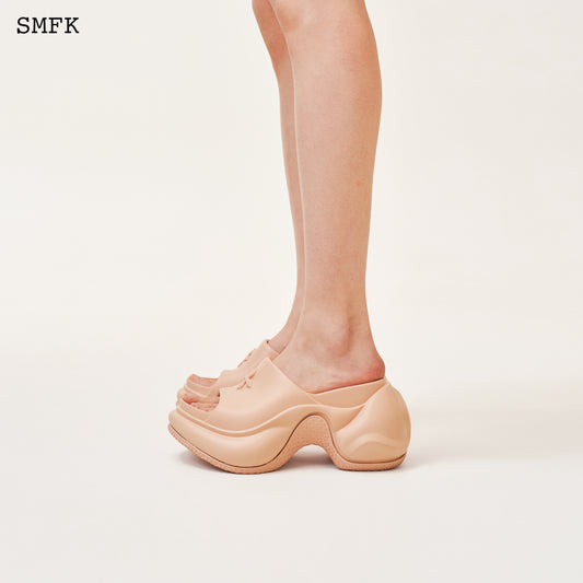 COMPASS WAVE High-Heel Bumper Sandal Classic Nude