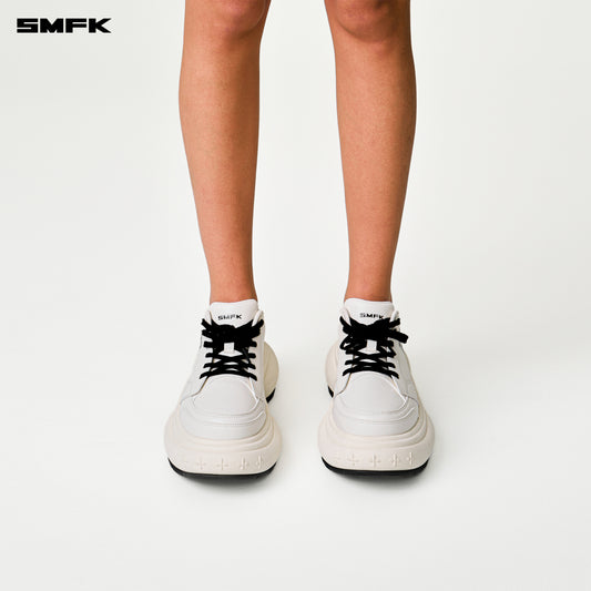 FUTURE RIPPLE High-heeled Sneakers Cream White