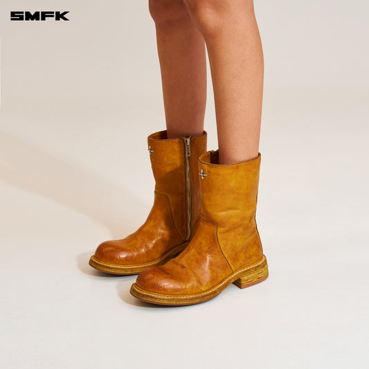RAGE WILD ORIGIN GOODYEAR HORSE Tall Leather Rider Boots Golden Sun