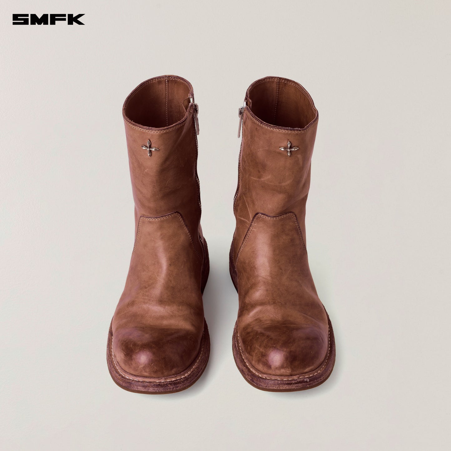 RAGE WILD ORIGIN GOODYEAR HORSE Tall Leather Rider Boots Wild Brown
