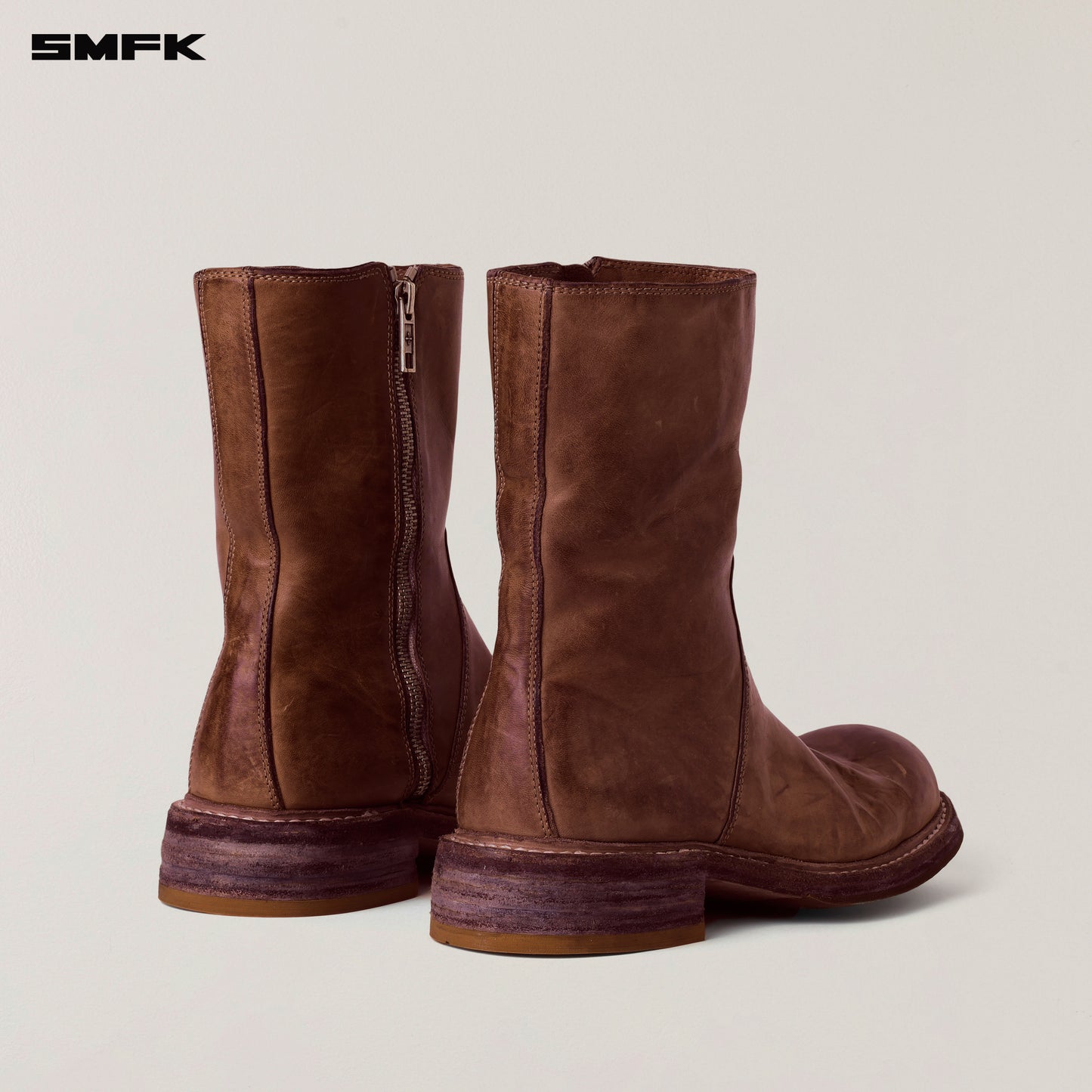 RAGE WILD ORIGIN GOODYEAR HORSE Tall Leather Rider Boots Wild Brown