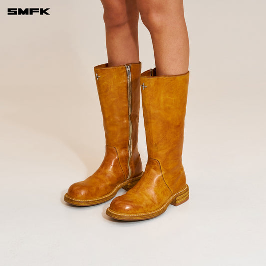 RAGE WILD ORIGIN GOODYEAR HORSE Leather Rider High Boots Golden Sun