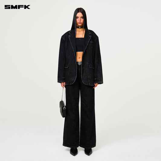 COMPASS WILD Oversized Blazer Onyx Denim