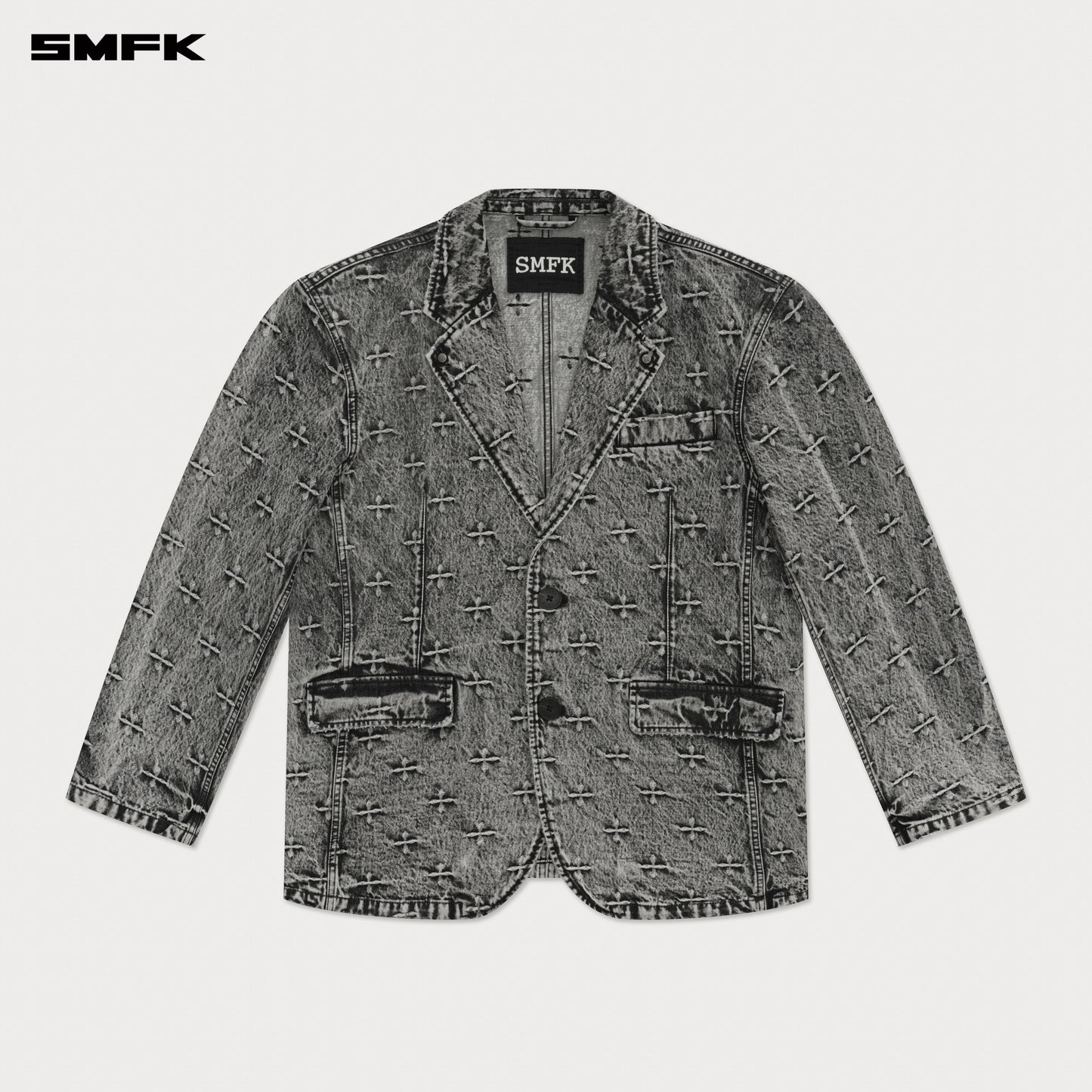 COMPASS STORM Garden Oversized Blazer Storm Garden (Gray)