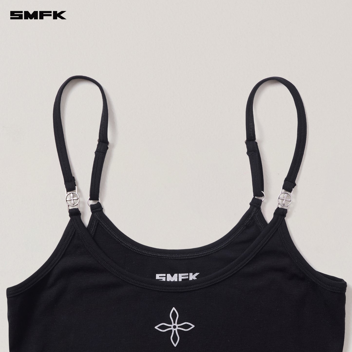 COMPASS STAMP ACETATE BODY CAMISOLE Wilderness Black