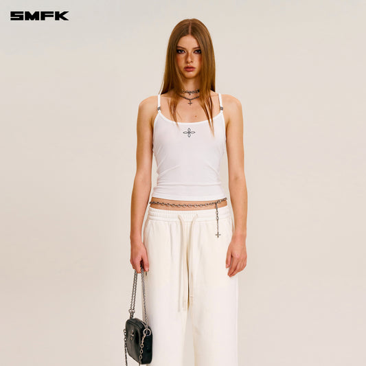 COMPASS STAMP ACETATE BODY CAMISOLE Alpine White
