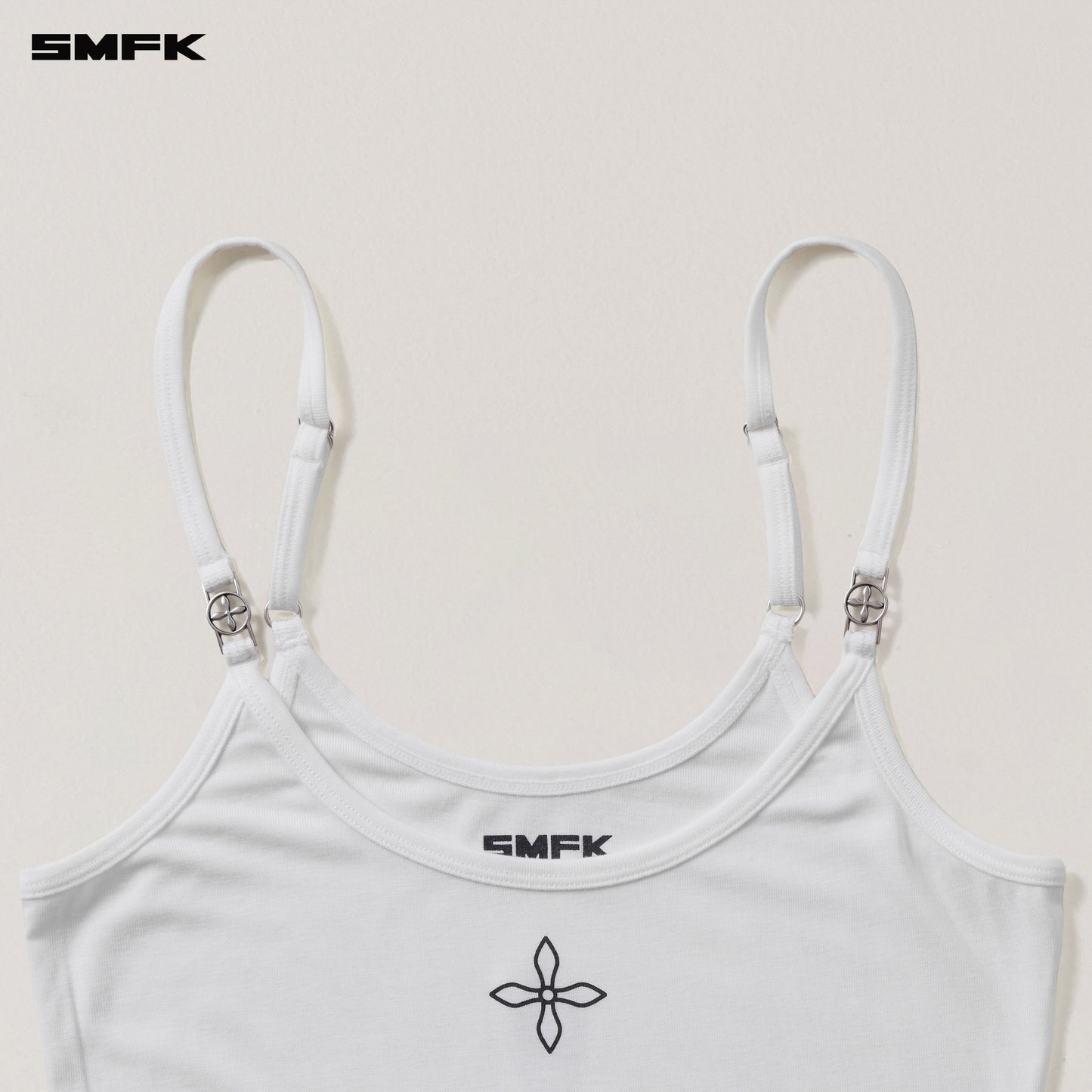 COMPASS STAMP ACETATE BODY CAMISOLE Alpine White