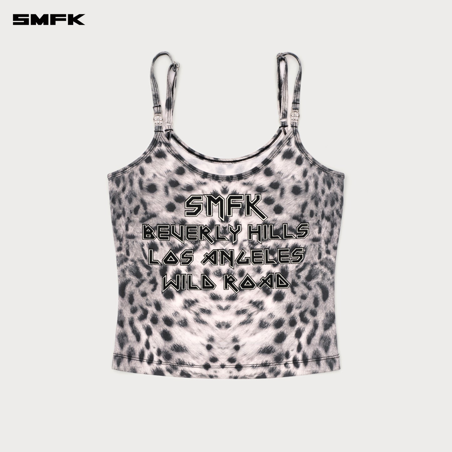 FUTURE MIRAGE Leopard Print Sports Strap Top (Beverly Hills Edition) Snow Leopard