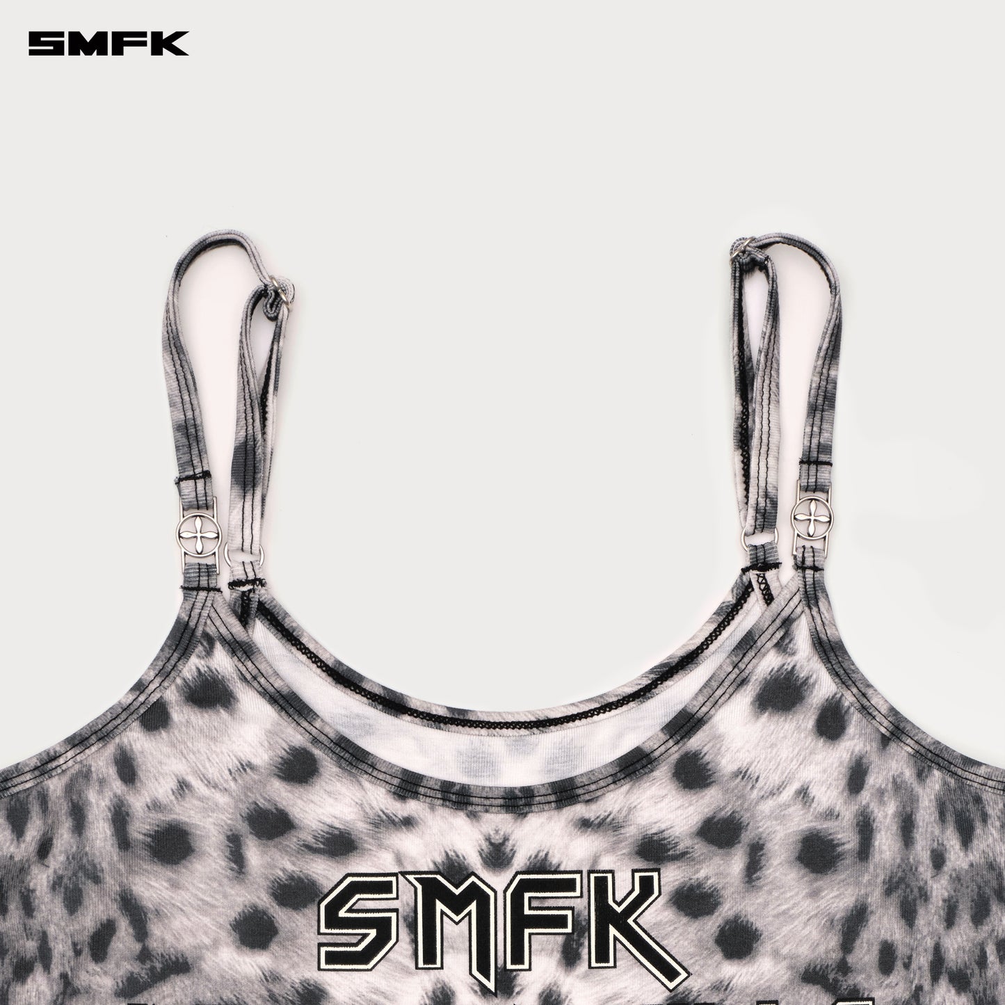 FUTURE MIRAGE Leopard Print Sports Strap Top (Beverly Hills Edition) Snow Leopard