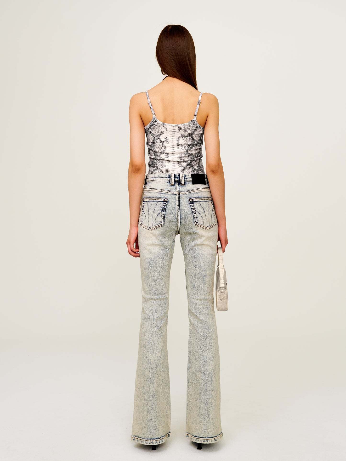 FUTURE MIRAGE Serpent Print Sports Strap Top (Beverly Hills Edition) Ivory Serpent