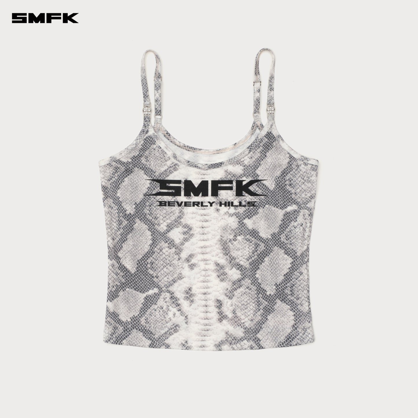 FUTURE MIRAGE Serpent Print Sports Strap Top (Beverly Hills Edition) Ivory Serpent