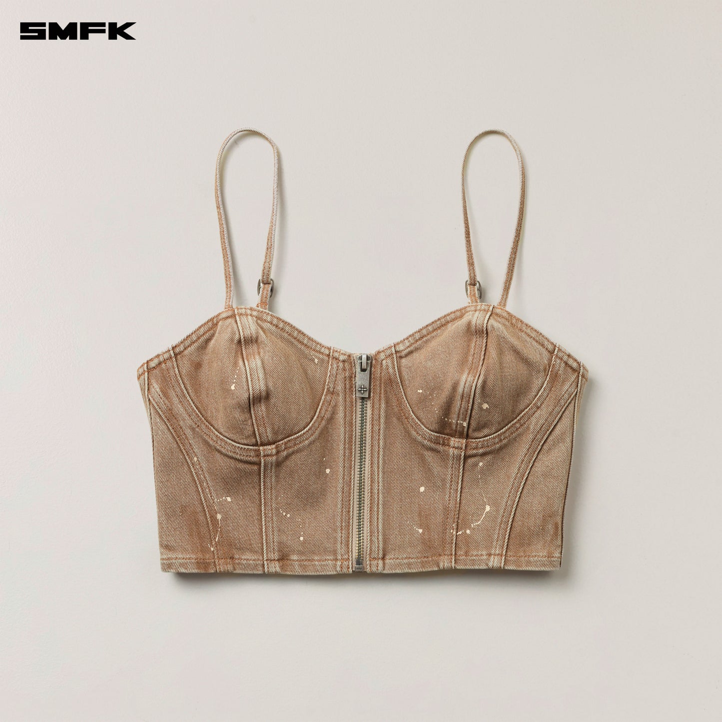 RAGE WILD ORIGIN Handcraft Denim Bra Tank Wild Cowboy Brown