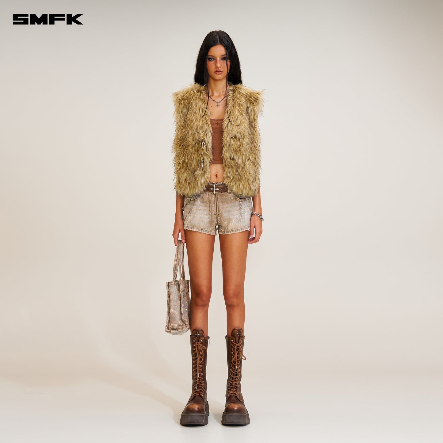 COMPASS GRASSLAND WOOLLY Hude Tank Wolf Brown