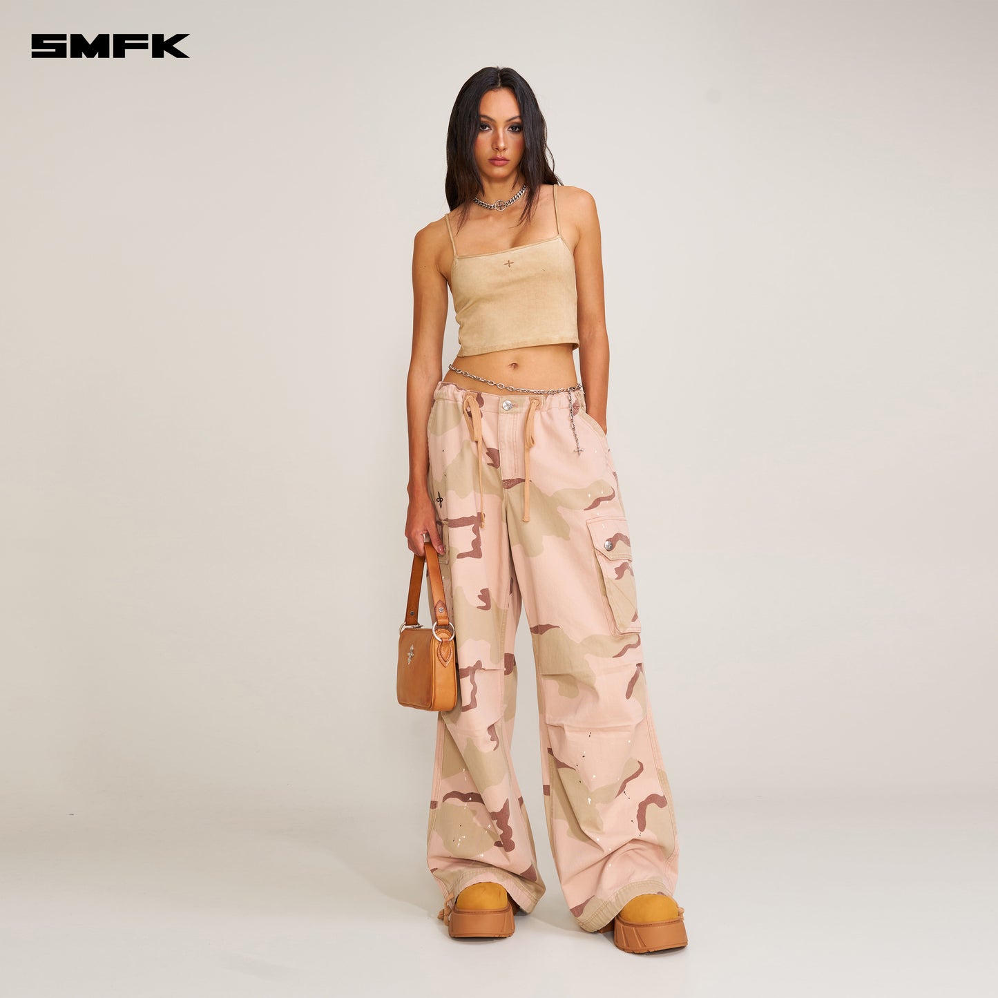 VINTAGE STORM Fade Dye Short Camisole Fading Desert