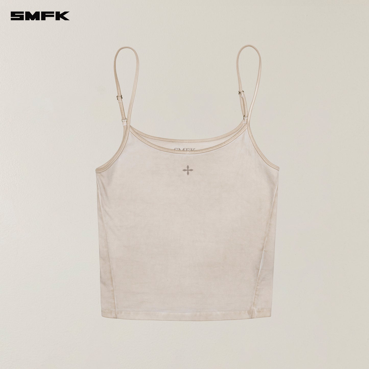 VINTAGE STORM Fade Dye Sports Camisole Fading White