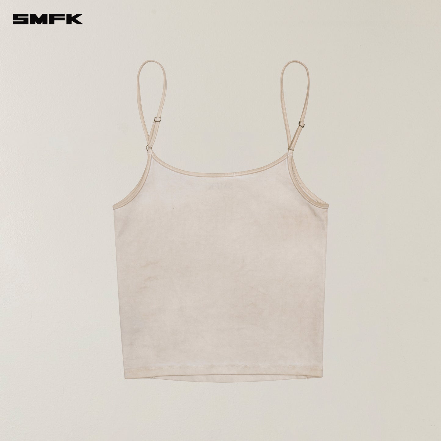 VINTAGE STORM Fade Dye Sports Camisole Fading White