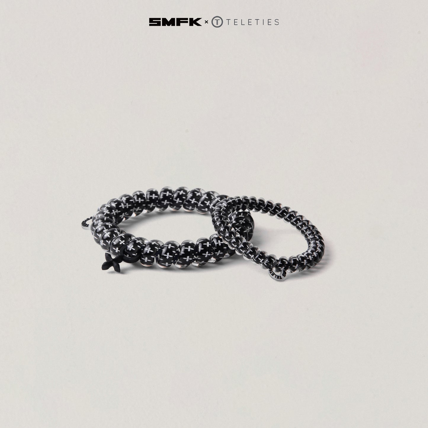 SMFK X TELETIES Hair Ties Black And White