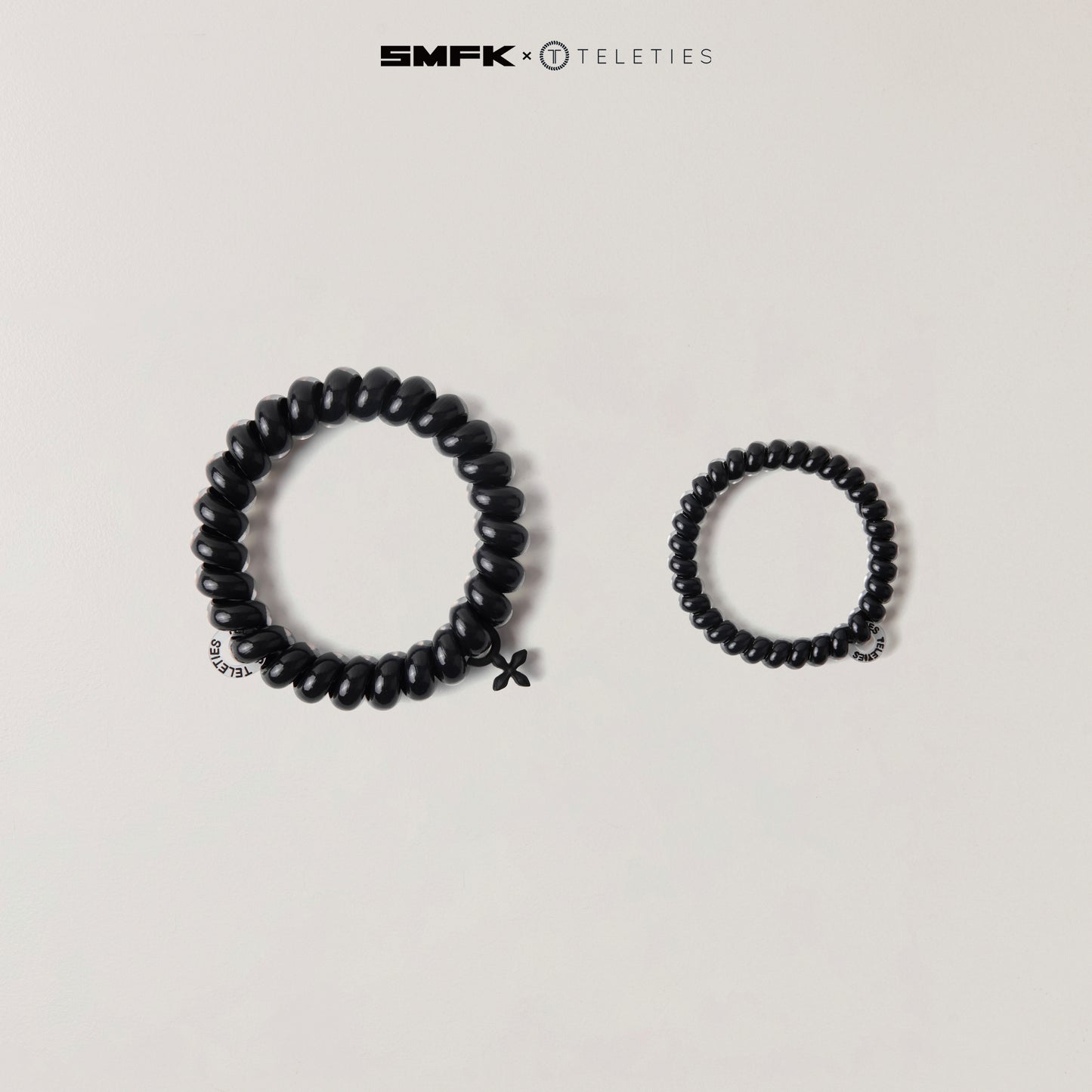 SMFK X TELETIES Hair Ties Black