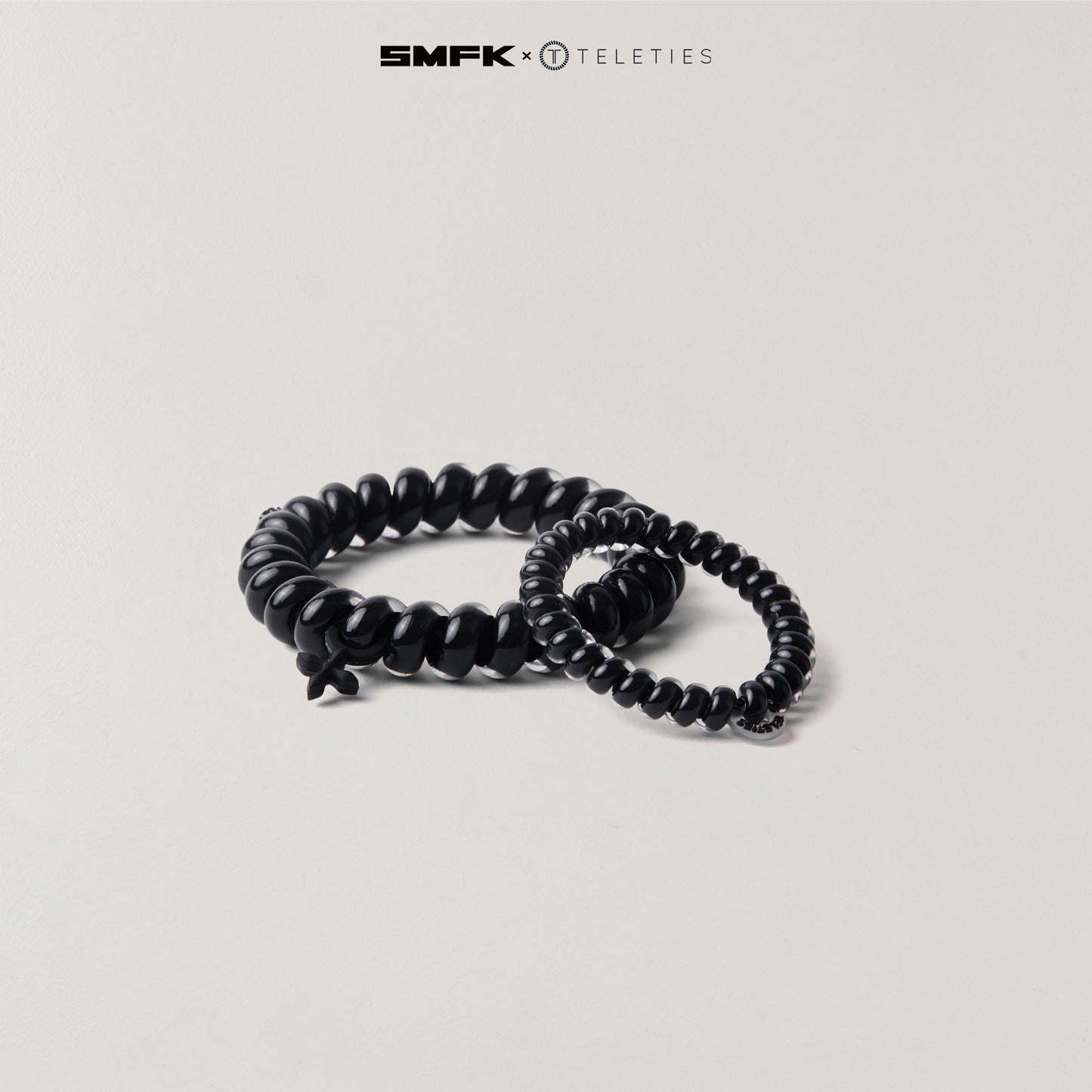 SMFK X TELETIES Hair Ties Black